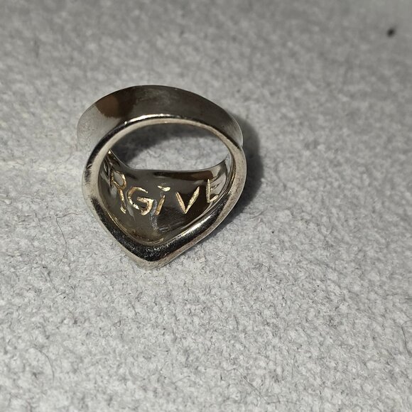 Sterling Silver FORGIVE Band Ring - Picture 12 of 12